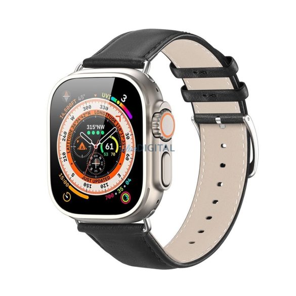 DUX DUCIS YS - bőrszíj Apple Watch 38/40/41mm fekete