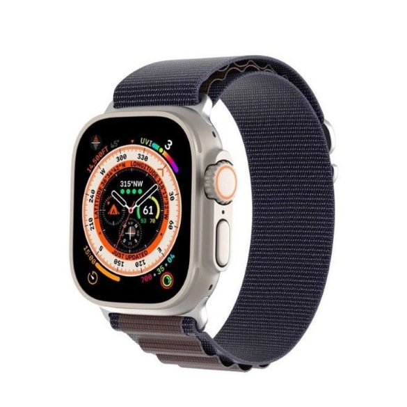 DUX DUCIS GS - szőtt nejlon szíj Apple Watch 42/ 44/ 45/ 49mm indigó színű