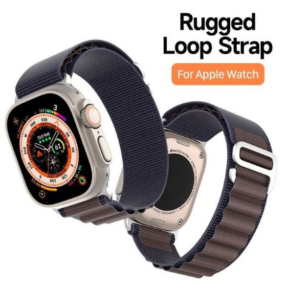 DUX DUCIS GS - szőtt nejlon szíj Apple Watch 42/ 44/ 45/ 49mm indigó színű