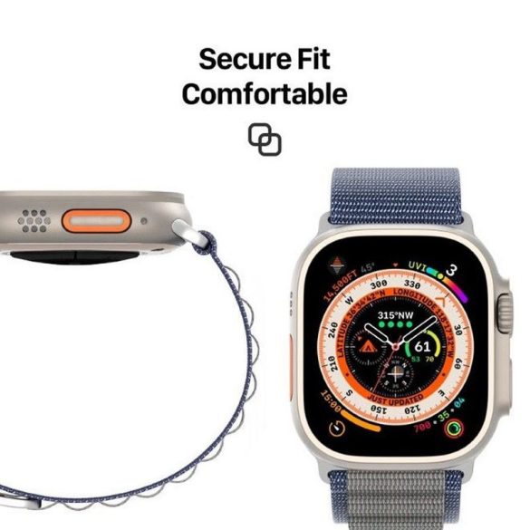 DUX DUCIS GS - szőtt nejlon szíj Apple Watch 42/ 44/ 45/ 49mm kék