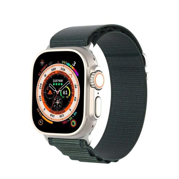 DUX DUCIS GS - szőtt nejlon szíj Apple Watch 42/ 44/ 45/ 49mm olívazöld