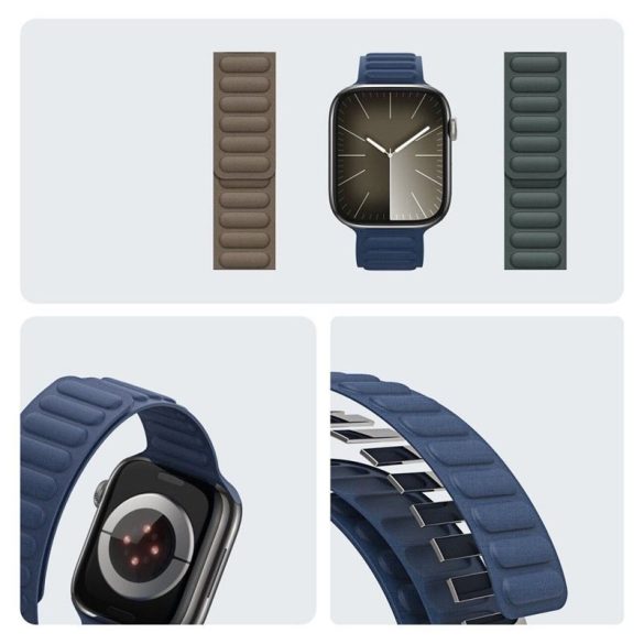 DUX DUCIS BL - finom szövött mágneses szíj Apple Watch 42/ 44/ 45mm kék