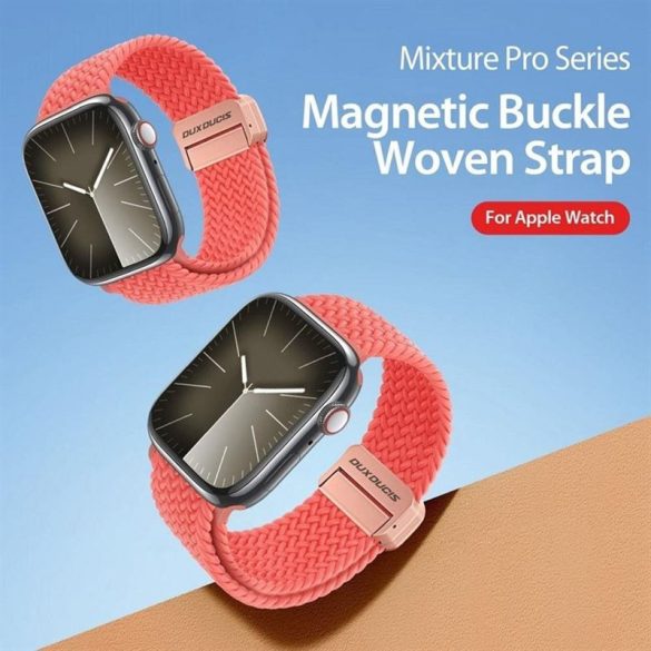 DUX DUCIS Mixture Pro - nyújtható fonott szíj Apple Watch 38/ 40/ 41mm guava