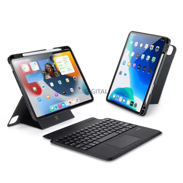 DUX DUCIS tok DK foldable és Vezeték nélküli billentyűzet iPad 4/5/6/iPad Pro 11 (2018/2020/2021/2022)-höz fekete