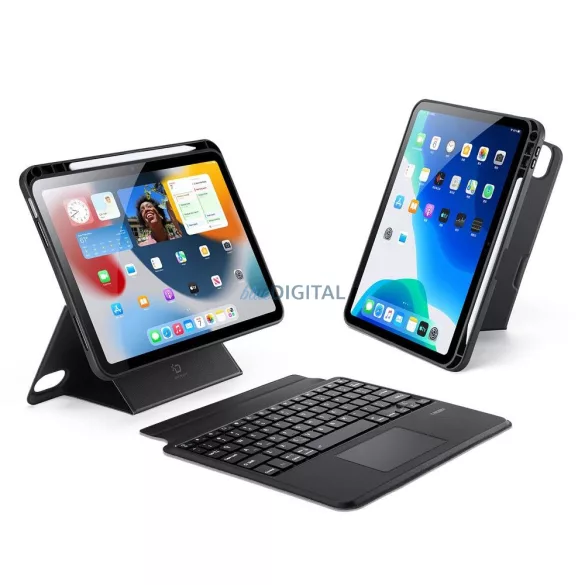 DUX DUCIS tok DK foldable és Vezeték nélküli billentyűzet iPad 10 (2022)-höz fekete