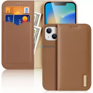 DUX DUCIS könyvtok HIVO IPHONE 15-höz barna