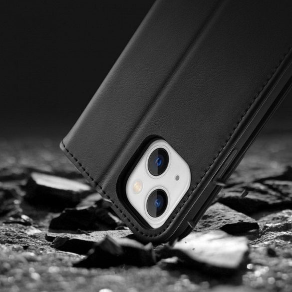 DUX DUCIS Hivo - Bőr tok pénztárcával Apple iPhone 15 Plus fekete