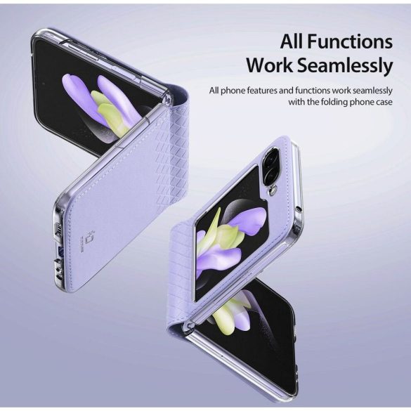 DUX DUCIS Bril - PU bőr tok Samsung Galaxy Z Flip5 5G lila