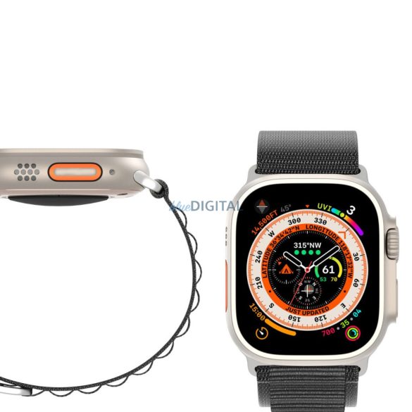 DUX DUCIS GS - szőtt nejlon szíj Apple Watch 38/40/41mm fekete