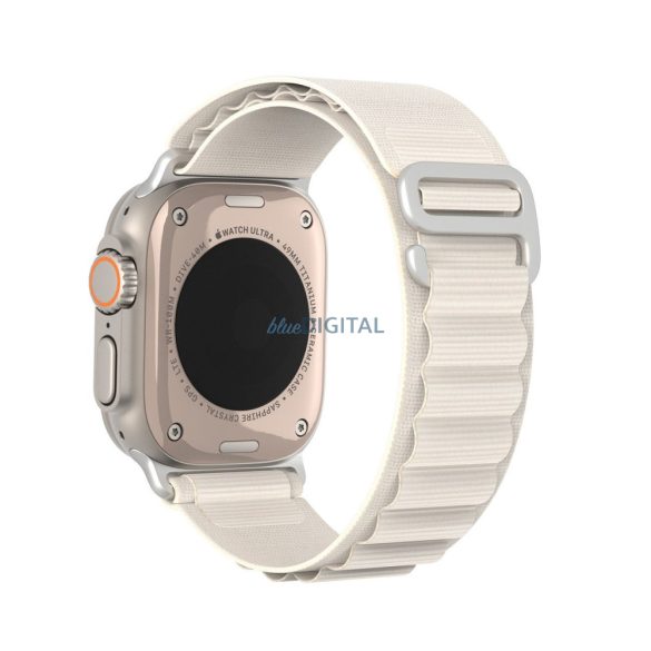 DUX DUCIS GS - szőtt nejlon szíj Apple Watch 38/40/41mm platinium