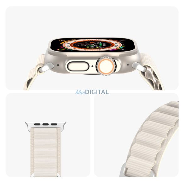 DUX DUCIS GS - szőtt nejlon szíj Apple Watch 38/40/41mm platinium