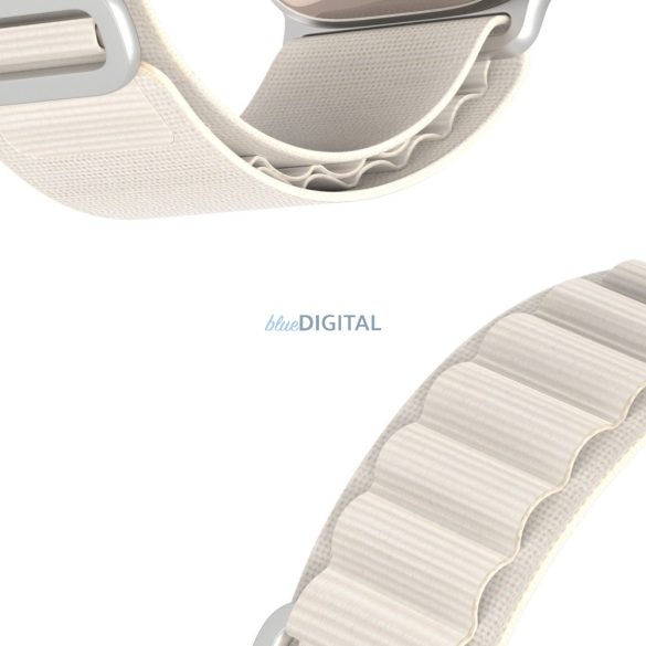 DUX DUCIS GS - szőtt nejlon szíj Apple Watch 38/40/41mm platinium