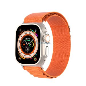 DUX DUCIS GS - szőtt nejlon szíj Apple Watch 42/44/45/49mm narancssárga