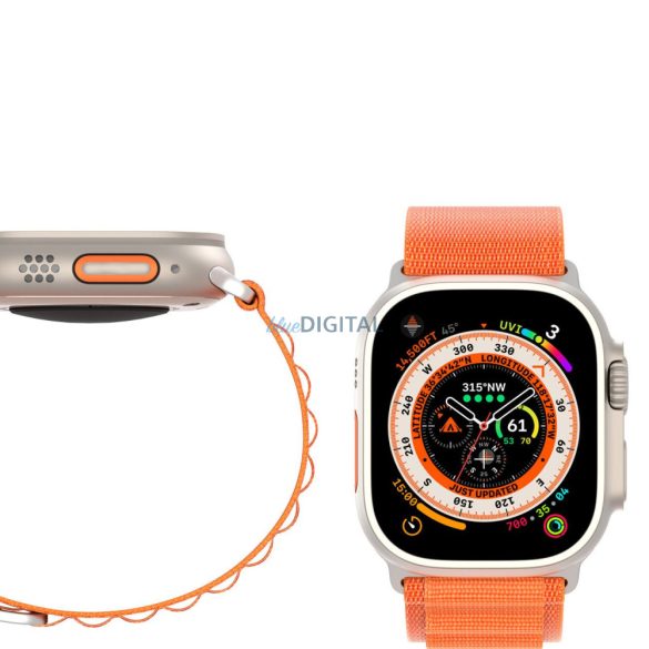 DUX DUCIS GS - szőtt nejlon szíj Apple Watch 42/44/45/49mm narancssárga