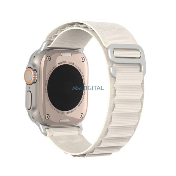 DUX DUCIS GS - szőtt nejlon szíj Apple Watch 42/44/45/49mm platinium