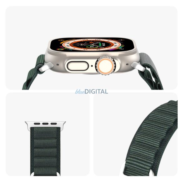 DUX DUCIS GS - szövött nejlon szíj Apple Watch 42/44/45/49mm zöld