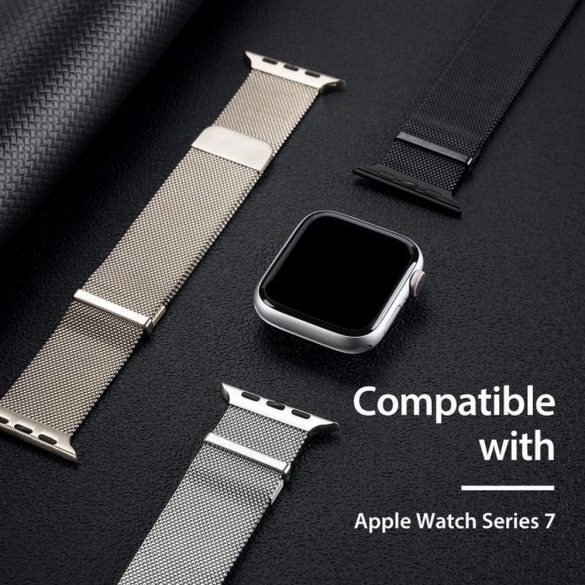 DUX DUCIS Milanese - rozsdamentes acél mágneses szíj Apple Watch 38/40/41mm platina