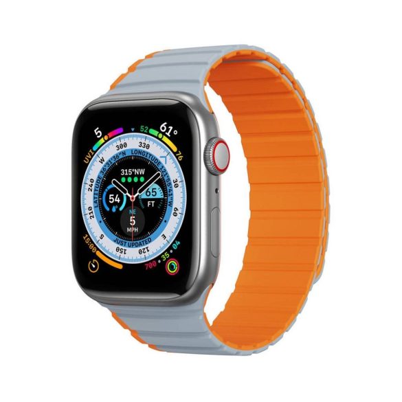 DUX DUCIS LD - szilikon szíj Apple Watch 38/40/41mm szürke/narancssárga