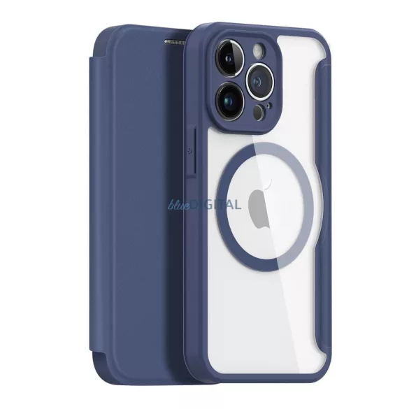 DUX DUCIS könyvtok SKIN X PRO MagSafe-kompatibilis IPHONE 14 Plus-hoz kék