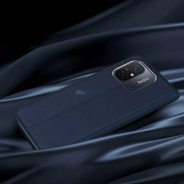 DUX DUCIS Skin Pro - Sima bőr tok Redmi 12C kék