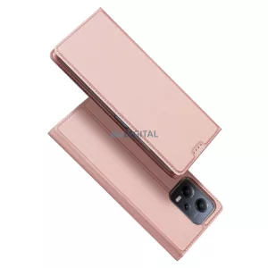 DUX DUCIS könyvtok SKIN PRO REDMI NOTE 12 5G-hez rózsaszín