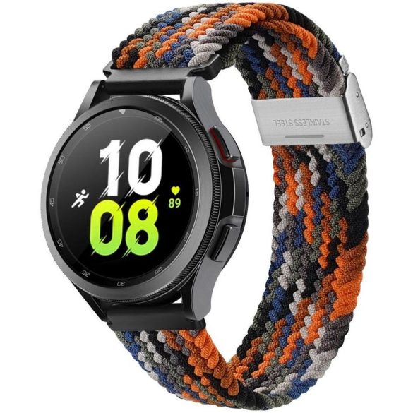 DUX DUCIS Mixture II - nyújtható fonott szíj Samsung Galaxy Watch / Huawei Watch / Honor Watch (20mm-es szíj) terepszínű