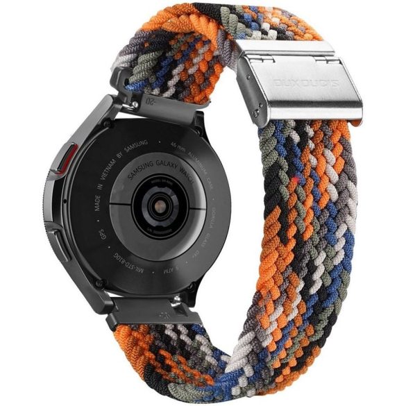 DUX DUCIS Mixture II - nyújtható fonott szíj Samsung Galaxy Watch / Huawei Watch / Honor Watch (20mm-es szíj) terepszínű