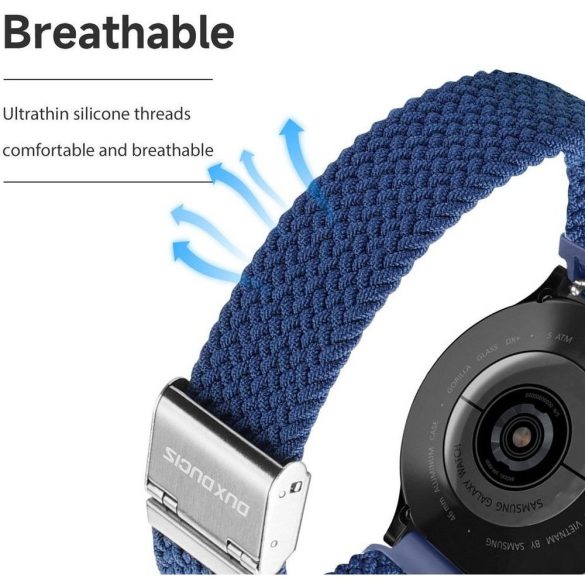 DUX DUCIS Mixture II - nyújtható fonott szíj Samsung Galaxy Watch / Huawei Watch / Honor Watch (20mm szalag) kék