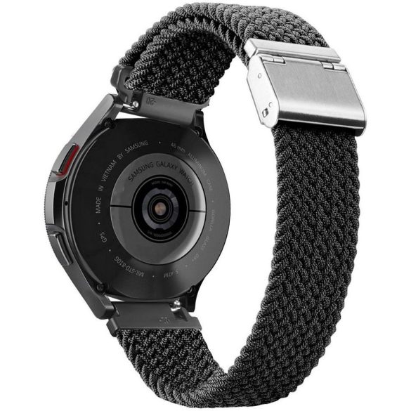 DUX DUCIS Mixture II - nyújtható fonott szíj Samsung Galaxy Watch / Huawei Watch / Honor Watch (20mm szalag)  fekete