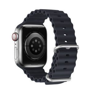 DUX DUCIS Ocean Wave - sport szilikon szíj Apple Watch 42/44/45mm grafit