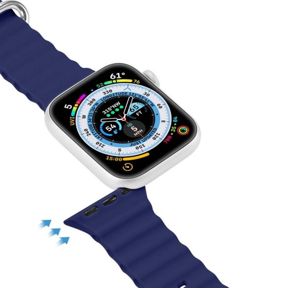 DUX DUCIS Ocean Wave - sport szilikon szíj Apple Watch 42/44/45mm kék