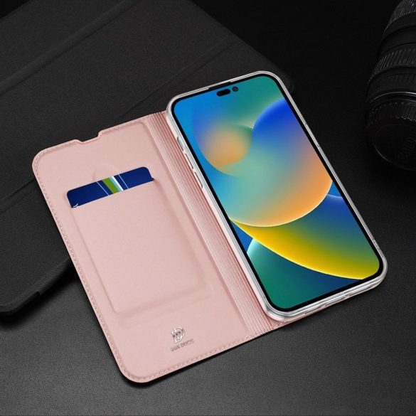 DUX DUCIS Skin Pro - Sima bőr tok Apple iPhone 14 Pro Max rózsaszínű