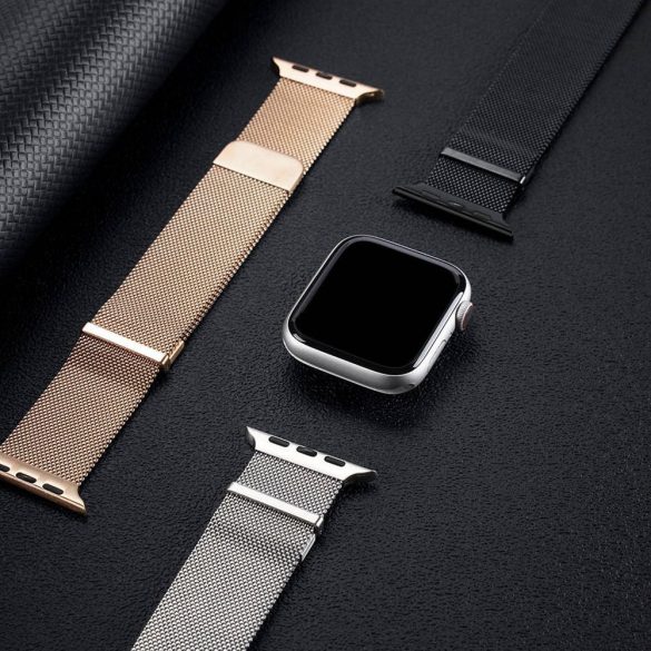 DUX DUCIS Milanese - rozsdamentes acél mágneses szíj Apple Watch 42/44/45mm szürke