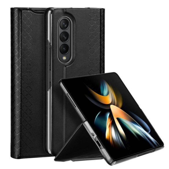 DUX DUCIS Bril - PU bőr tok Samsung Galaxy Z Fold4 5G fekete