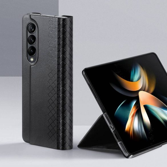 DUX DUCIS Bril - PU bőr tok Samsung Galaxy Z Fold4 5G fekete