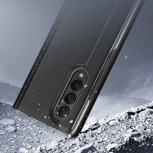 DUX DUCIS Bril - PU bőr tok Samsung Galaxy Z Fold4 5G fekete