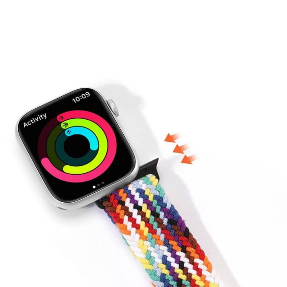 DUX DUCIS Mixture II - nyúlékony fonott szíj Apple Watch 38/40/41mm szivárvány színű