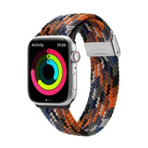 DUX DUCIS Mixture II - nyújtható fonott pánt Apple Watch 42/44/45mm terepszínű