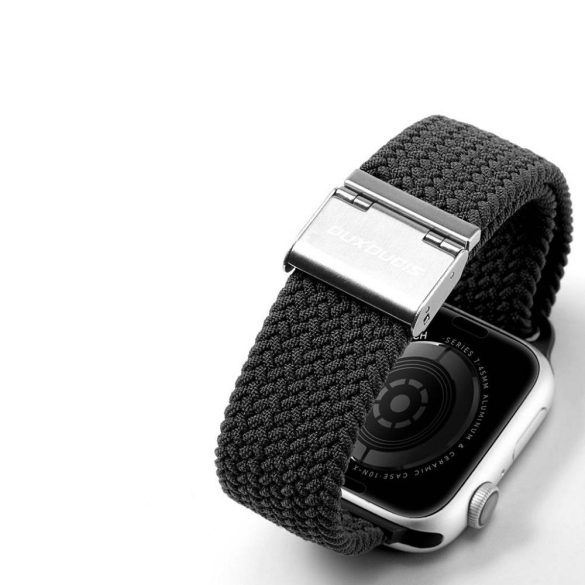 DUX DUCIS Mixture II - nyújtható fonott szíj Apple Watch 42/44/45mm fekete