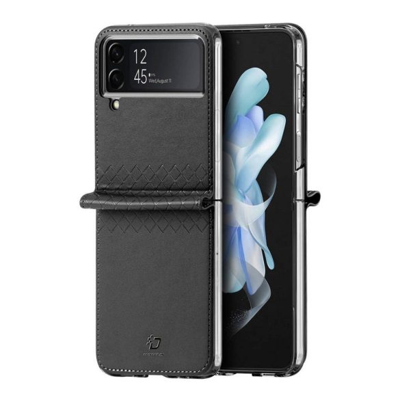 DUX DUCIS Bril - PU bőr tok Samsung Galaxy Z Flip4 5G fekete