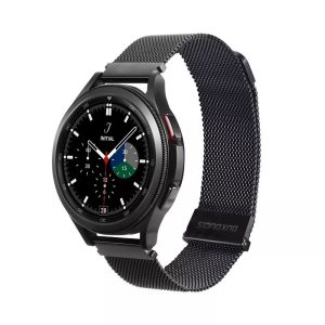 DUX DUCIS Milanese - rozsdamentes acél mágneses szíj Samsung Galaxy Watch / Huawei Watch / Honor Watch (20mm-es szíj) fekete