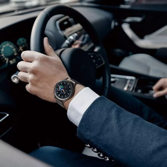 DUX DUCIS Milanese - rozsdamentes acél mágneses szíj Samsung Galaxy Watch / Huawei Watch / Honor Watch (20mm-es szíj) fekete