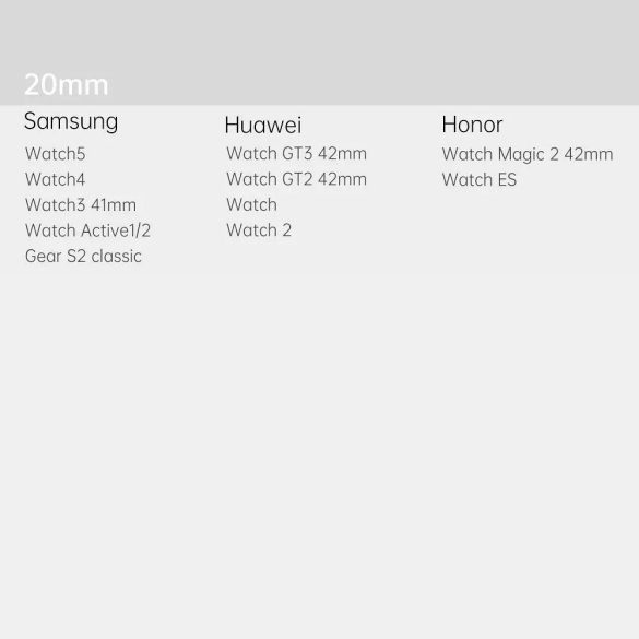 DUX DUCIS Milanese - rozsdamentes acél mágneses szíj Samsung Galaxy Watch / Huawei Watch / Honor Watch (20mm-es szíj) fekete