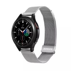   DUX DUCIS Milanese - rozsdamentes acél mágneses szíj Samsung Galaxy Watch / Huawei Watch / Honor Watch (20mm-es szíj) ezüst