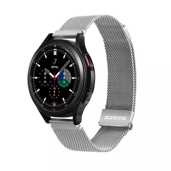 DUX DUCIS Milanese - rozsdamentes acél mágneses szíj Samsung Galaxy Watch / Huawei Watch / Honor Watch (20mm-es szíj) ezüst