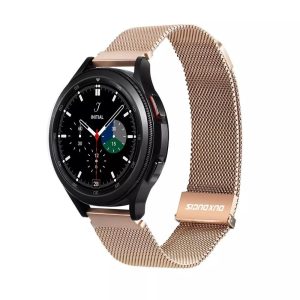 DUX DUCIS Milanese - rozsdamentes acél mágneses szíj Samsung Galaxy Watch / Huawei Watch / Honor Watch (20mm-es szíj) arany színű
