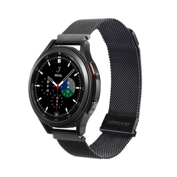 DUX DUCIS Milanese - rozsdamentes acél mágneses szíj Samsung Galaxy Watch / Huawei Watch / Honor Watch / Xiaomi Watch (22mm-es szíj) fekete
