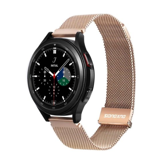 DUX DUCIS Milanese - rozsdamentes acél mágneses szíj Samsung Galaxy Watch / Huawei Watch / Honor Watch / Xiaomi Watch (22mm-es szíj) arany színű