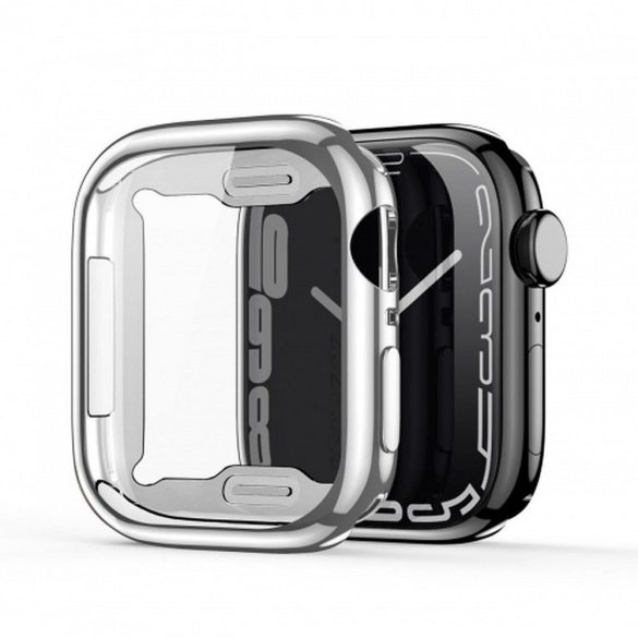 DUX DUCIS Samo Puha TPU védőtok Apple Watch Series 7/8/9 45mm ezüst