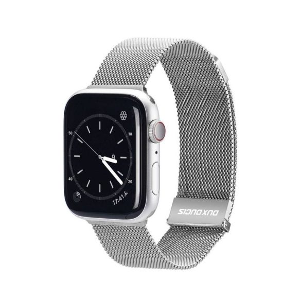 DUX DUCIS Milanese - rozsdamentes acél mágneses szíj Apple Watch 38/40/41mm ezüst